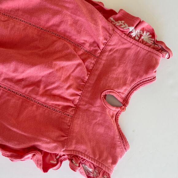Joe's Jeans Dress - Orange Ruffle & Blue Chambray Girls Size 6X - Picture 6 of 6